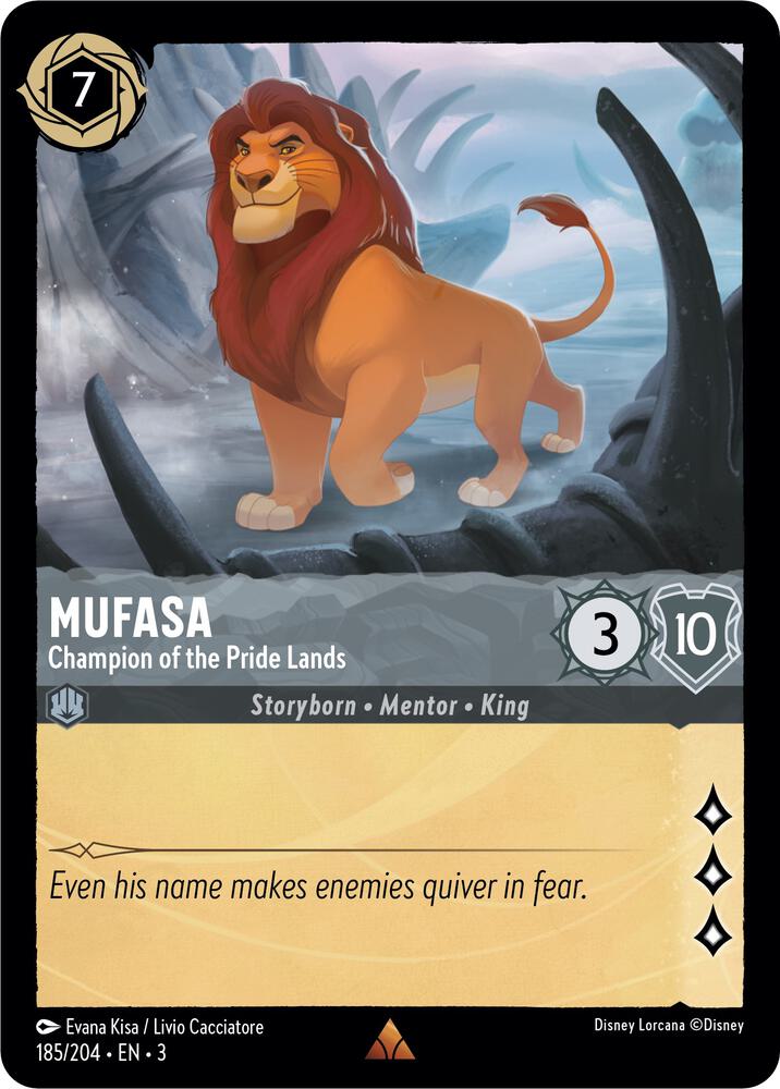 185/204 - Mufasa - Champion of the Pride Lands - Rare