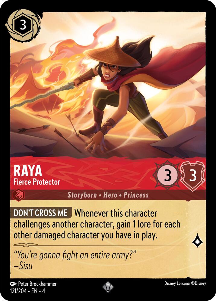 121/204 - Raya - Fierce Protector - Super Rare