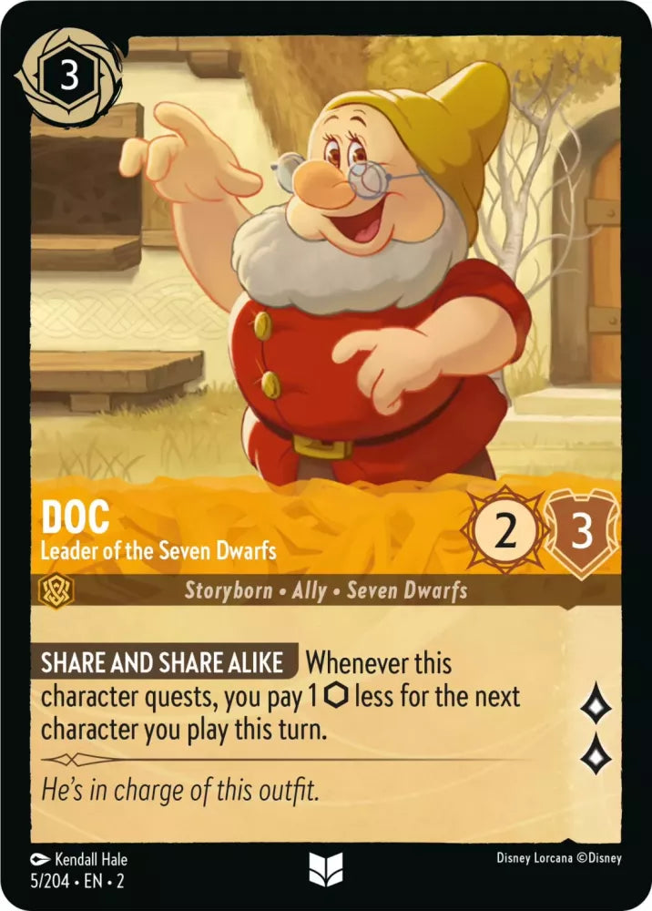 5/204 - Doc - Leader of the Seven Dwarfs - UNCOMMON COLD FOIL