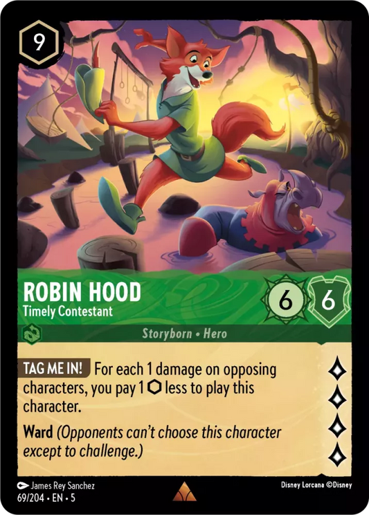 69/204 - Robin Hood - Timely Contestant RARE COLD FOIL