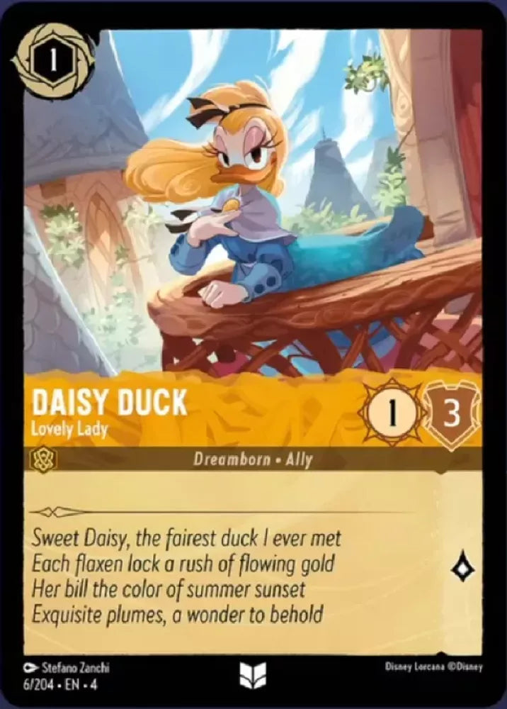 6/204 - Daisy Duck - Lovely Lady - Uncommon Cold Foil