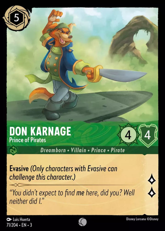 71/204 - Don Karnage - Prince of Pirates - Common COLD FOIL