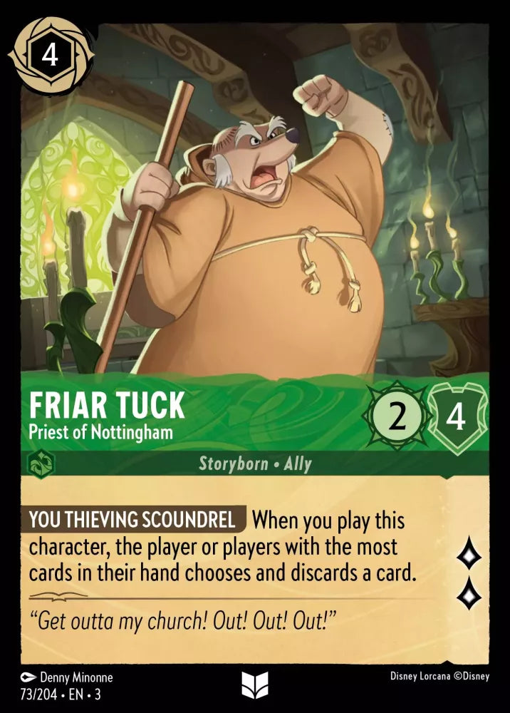 73/204 - Friar Tuck - Priest of Nottingham - Uncommon COLD FOIL