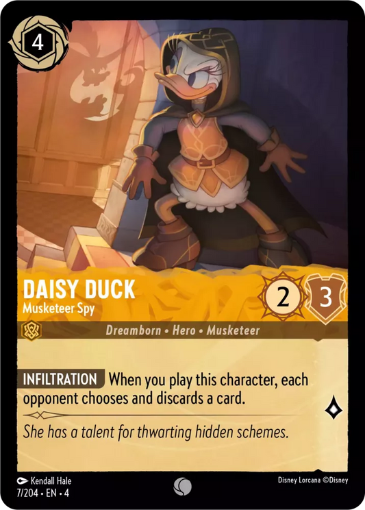 7/204 - Daisy Duck - Musketeer Spy - Common Cold Foil