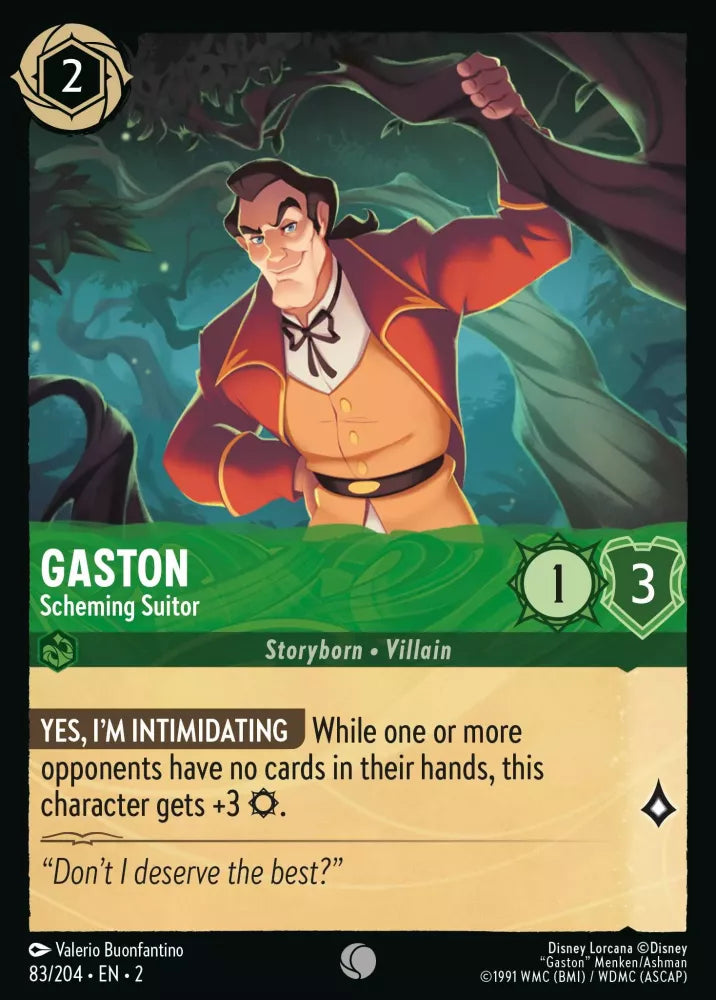 83/204 - Gaston - Scheming Suitor - COMMON COLD FOIL