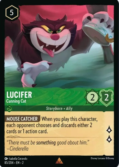 85/204 Lucifer - Cunning Cat - Rare COLD FOIL