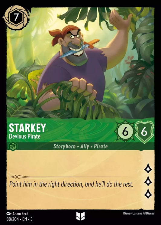 88/204 - Starkey - Devious Pirate - Uncommon COLD FOIL