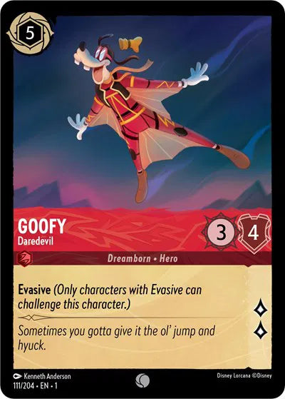 111/204 - Goofy - Daredevil - Common - COLD FOIL