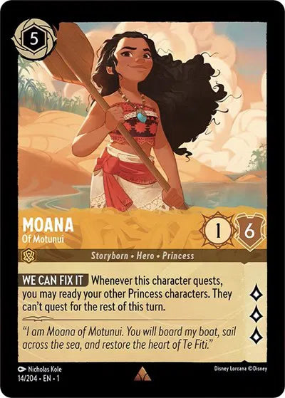 14/204 Moana - Of Motunui - Rare COLD FOIL