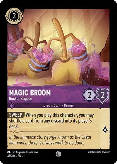 47/204 - Magic Broom - Bucket Brigade - Common - COLD FOIL