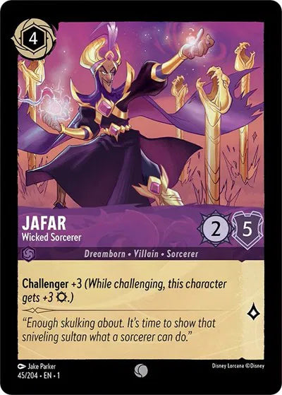 45/204 - Jafar - Wicked Sorcerer - Common - COLD FOIL