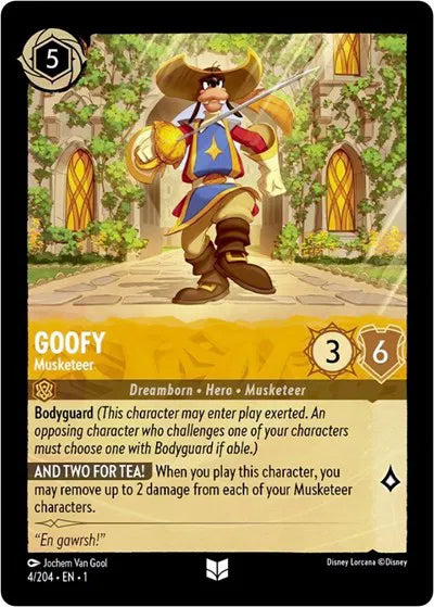 4/204 - Goofy - Musketeer - Uncommon COLD FOIL