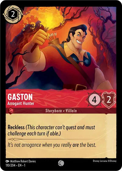 110/204 - Gaston - Arrogant Hunter - Common COLD FOIL