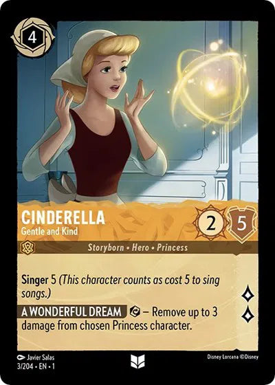 3/204 - Cinderella - Gentle and Kind - Uncommon COLD FOIL