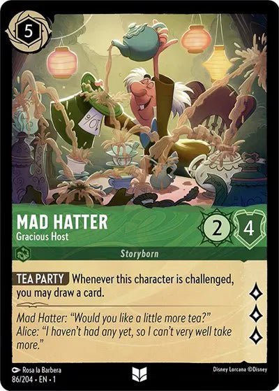 86/204 - Mad Hatter - Gracious Host - Uncommon COLD FOIL