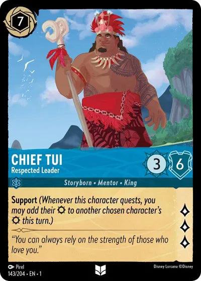 143/204 - Chief Tui - Respected Leader - Uncommon - COLD FOIL