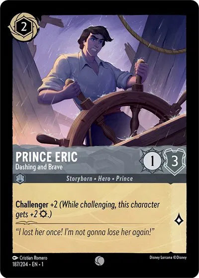 187/204 - Prince Eric - Dashing and Brave - Common - COLD FOIL