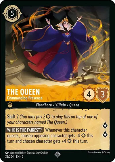 26/204 - The Queen - Commanding Presence - Super Rare COLD FOIL