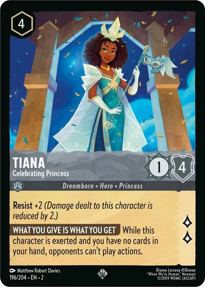 196/204 - Tiana - Celebrating Princess - Super Rare COLD FOIL