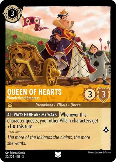 20/204 - Queen of Hearts - Wonderland Empress - Uncommon COLD FOIL