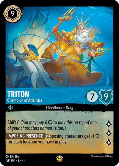 158/204 - Triton - Champion of Atlantica - Legendary COLD FOIL