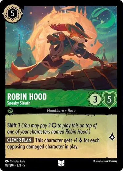 88/204 - Robin Hood - Sneaky Sleuth Uncommon Cold Foil