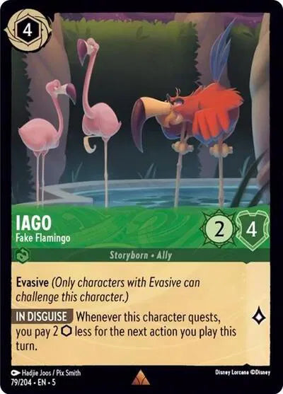 79/204 - Iago - Fake Flamingo Rare Cold Foil