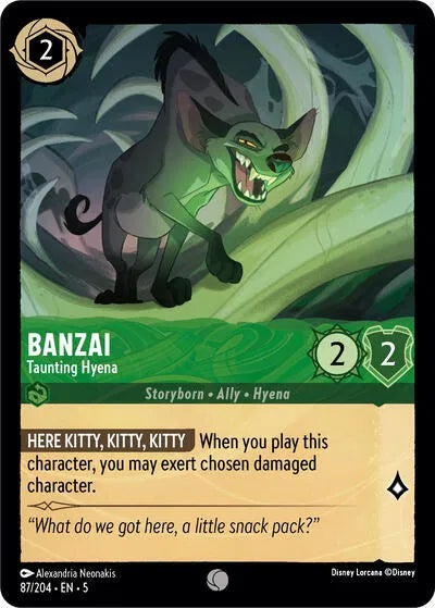 87/204 - Banzai - Taunting Hyena Common Cold Foil