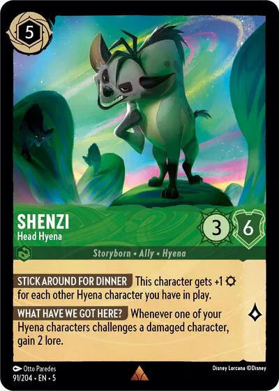 91/204 - Shenzi - Head Hyena Rare Cold Foil