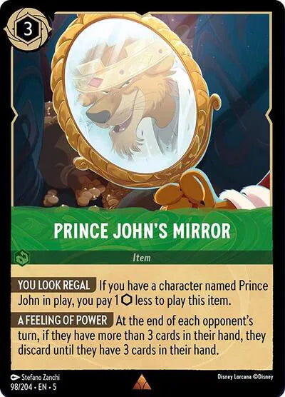 98/204 - Prince John's Mirror Rare Cold Foil