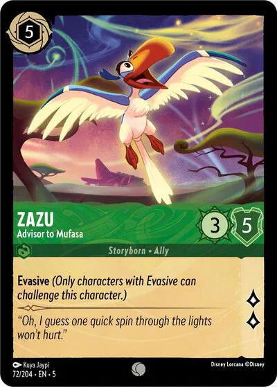 72/204 - Zazu - Advisor to Mufasa Common Cold Foil