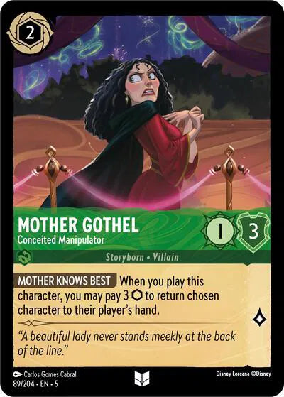 89/204 - Mother Gothel - Conceited Manipulator Uncommon Cold Foil