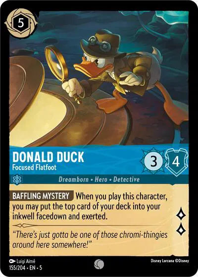 155/204 - Donald Duck - Focused Flatfoot Common Cold Foil