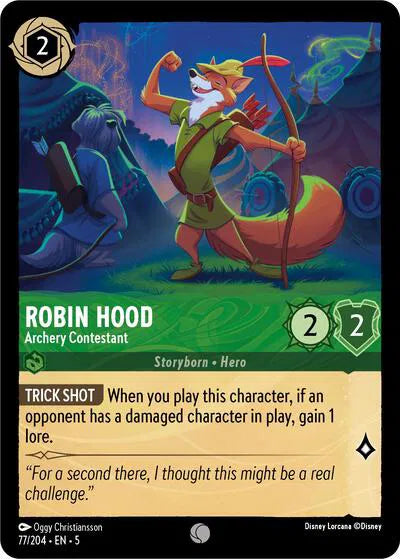 77/204 - Robin Hood - Archery Contestant Common Cold Foil