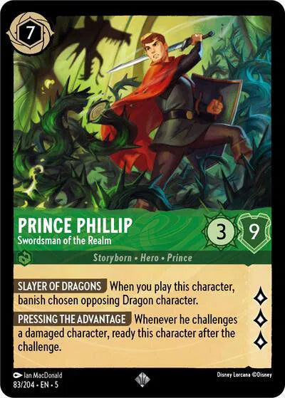 83/204 - Prince Phillip - Swordsman of the Realm Super Rare Cold Foil