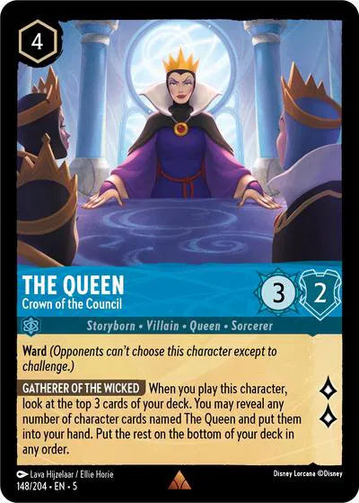 148/204 - The Queen - Crown of the Council Rare Cold Foil